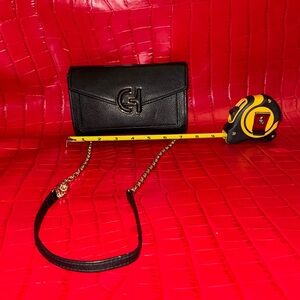 Cole Haan Black Leather Wristlet Clutch